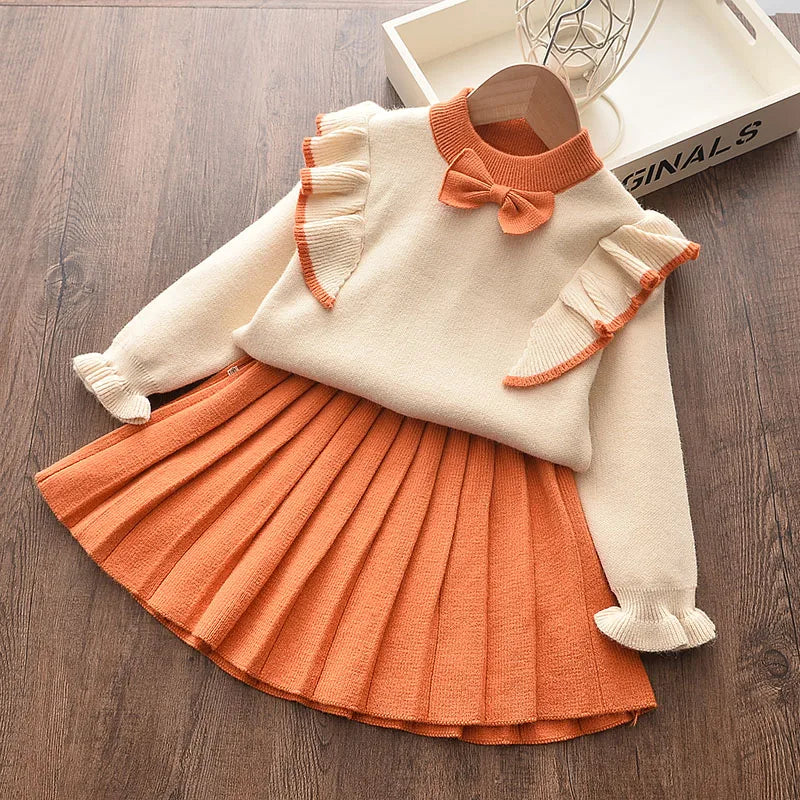 Baby Girls' Knitted Sweater & Pants Set