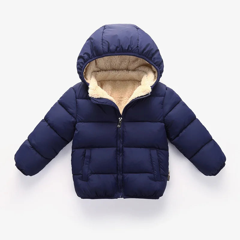 Kids' Winter Fur Hooded Jacket