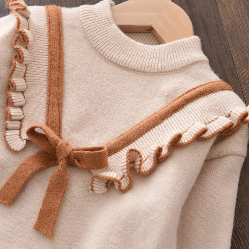 Baby Girls' Knitted Sweater & Pants Set
