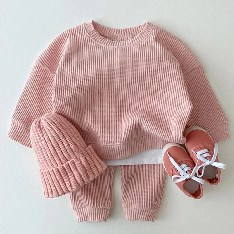 Baby Girls' Knitted Sweater & Pants Set