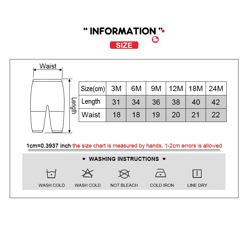 3-5PCS Baby Cotton Pants