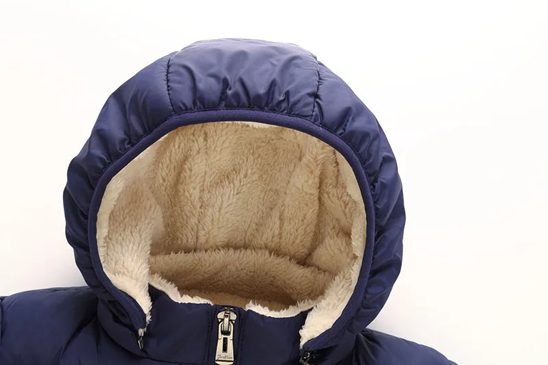 Kids' Winter Fur Hooded Jacket