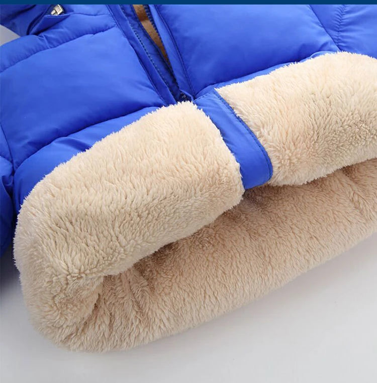 Kids' Winter Fur Hooded Jacket