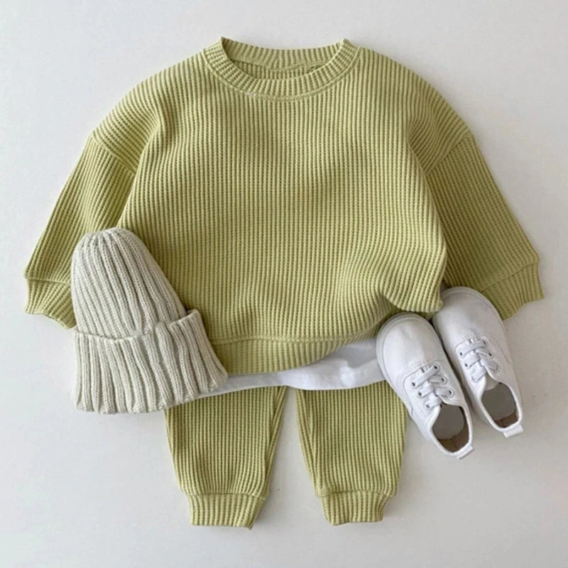 Baby Girls' Knitted Sweater & Pants Set