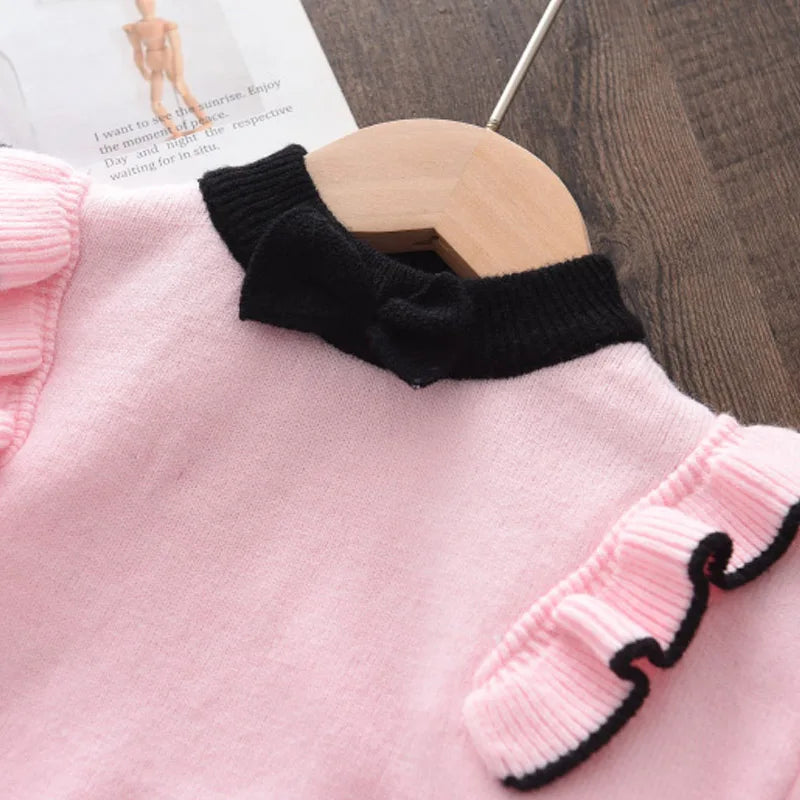 Baby Girls' Knitted Sweater & Pants Set