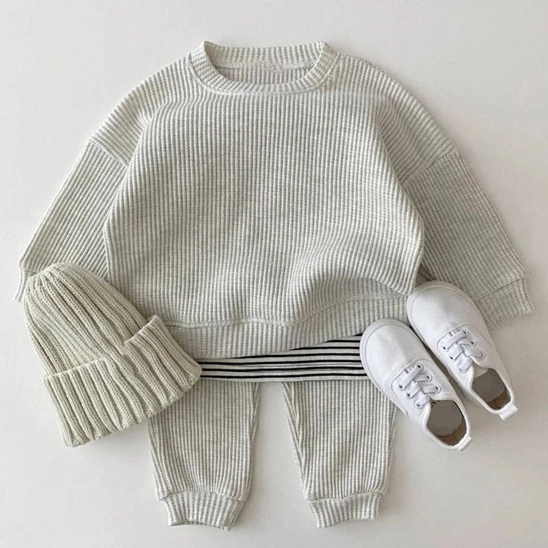 Baby Girls' Knitted Sweater & Pants Set