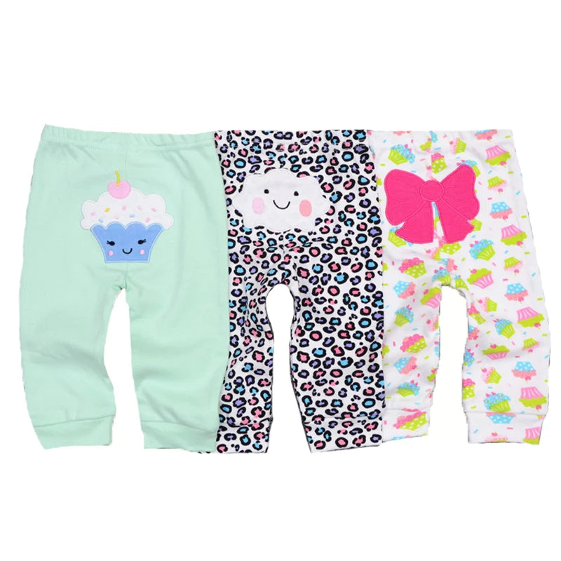 3-5PCS Baby Cotton Pants