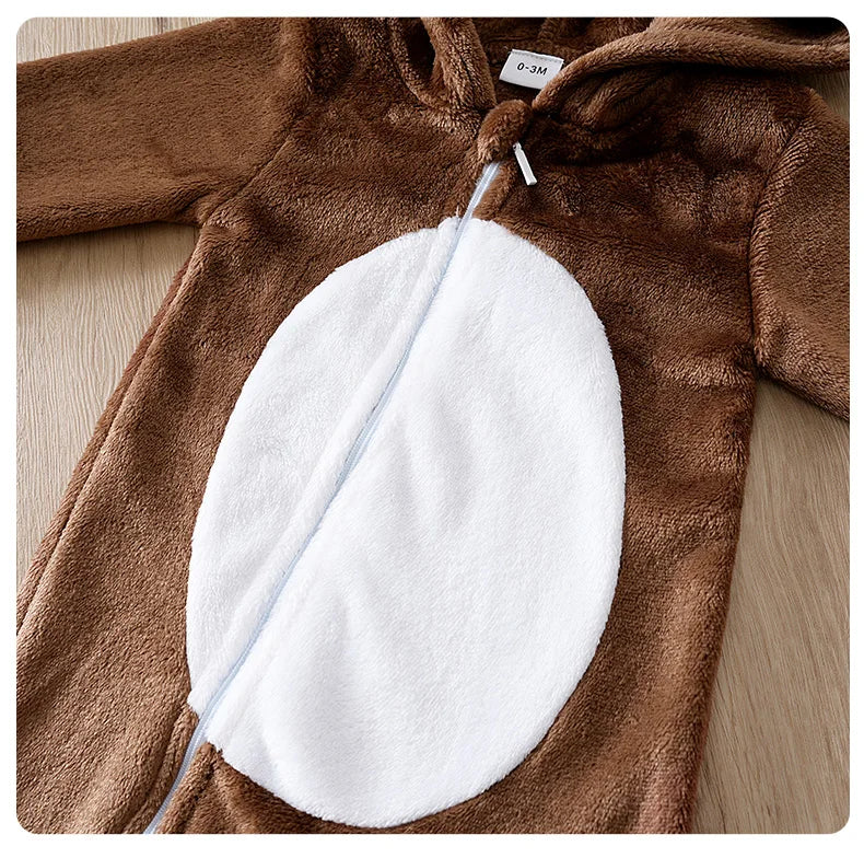 Adorable Bear-Themed Winter Baby Romper