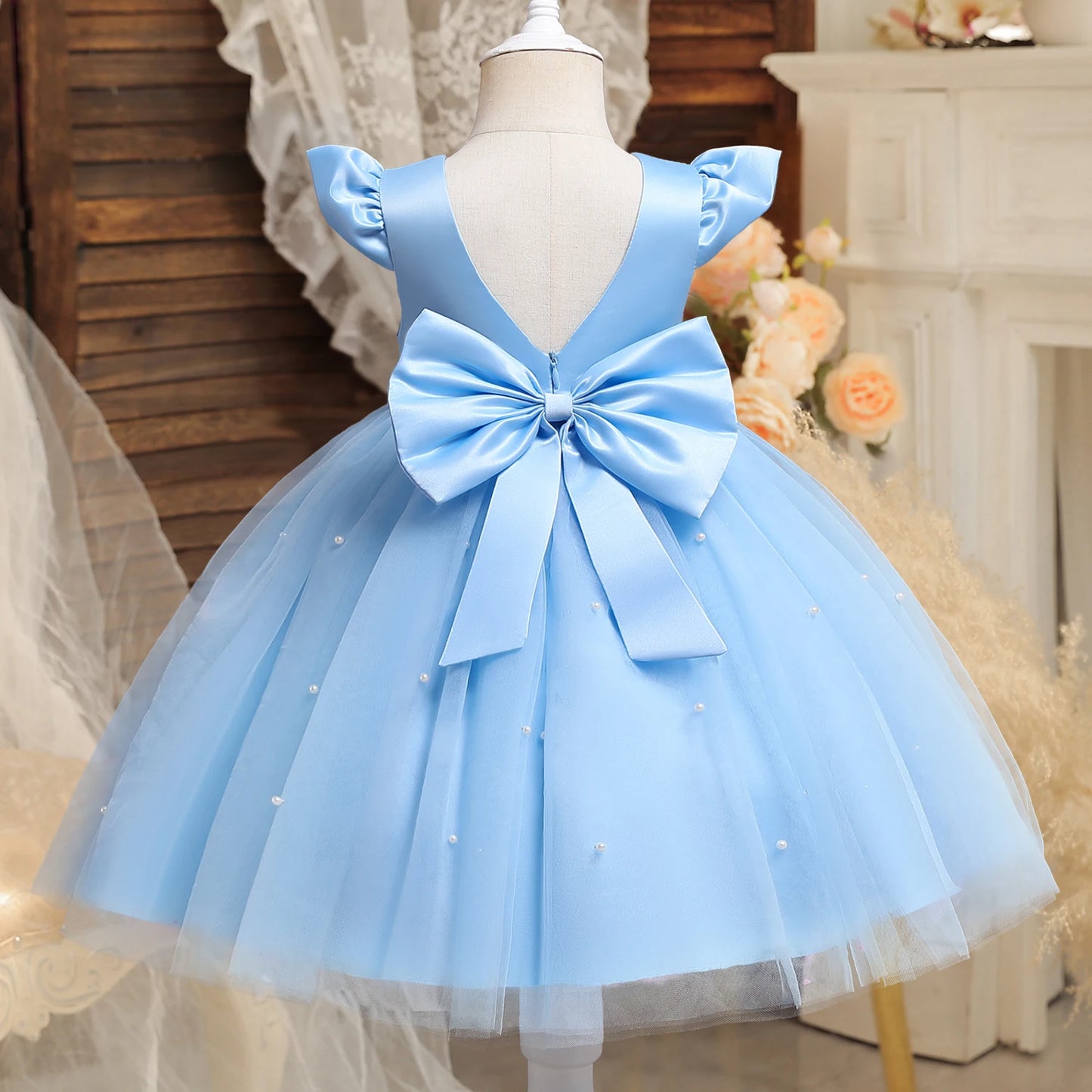 Elegant Beaded Princess Dress