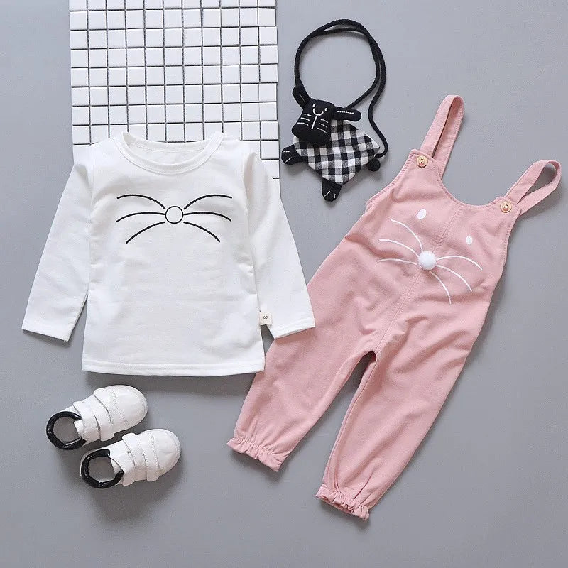 Girls' Trousers & Long Sleeve Top Set