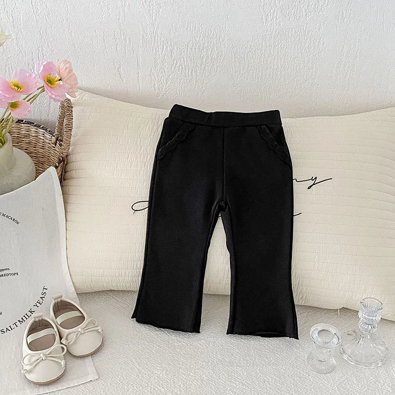 Baby Girls' Lace Bell-Bottom Pants