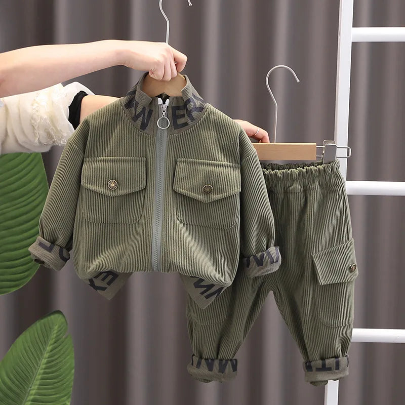 Kids' Corduroy Jacket & Pants Set