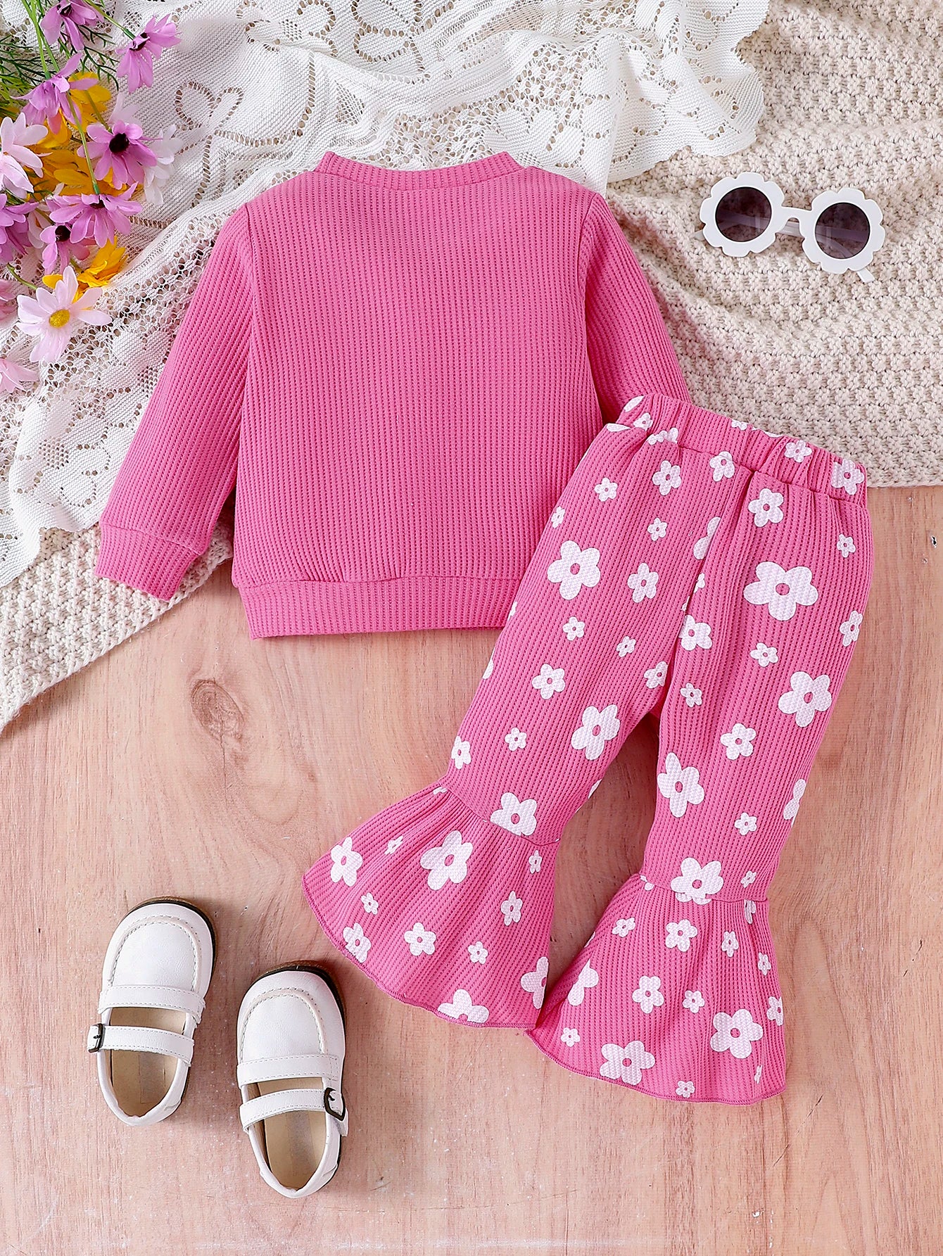 Baby Girls' Printed Top & Pants Set