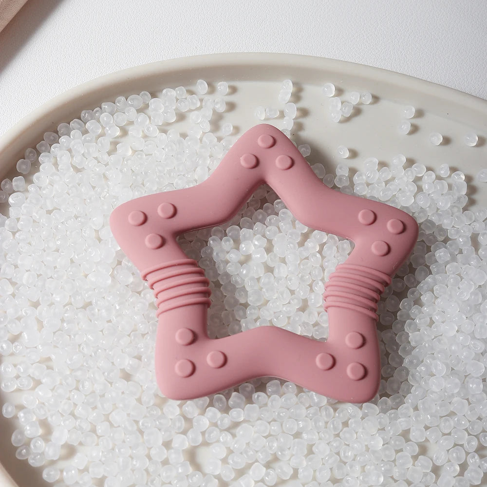 Star Heart Silicone Teether