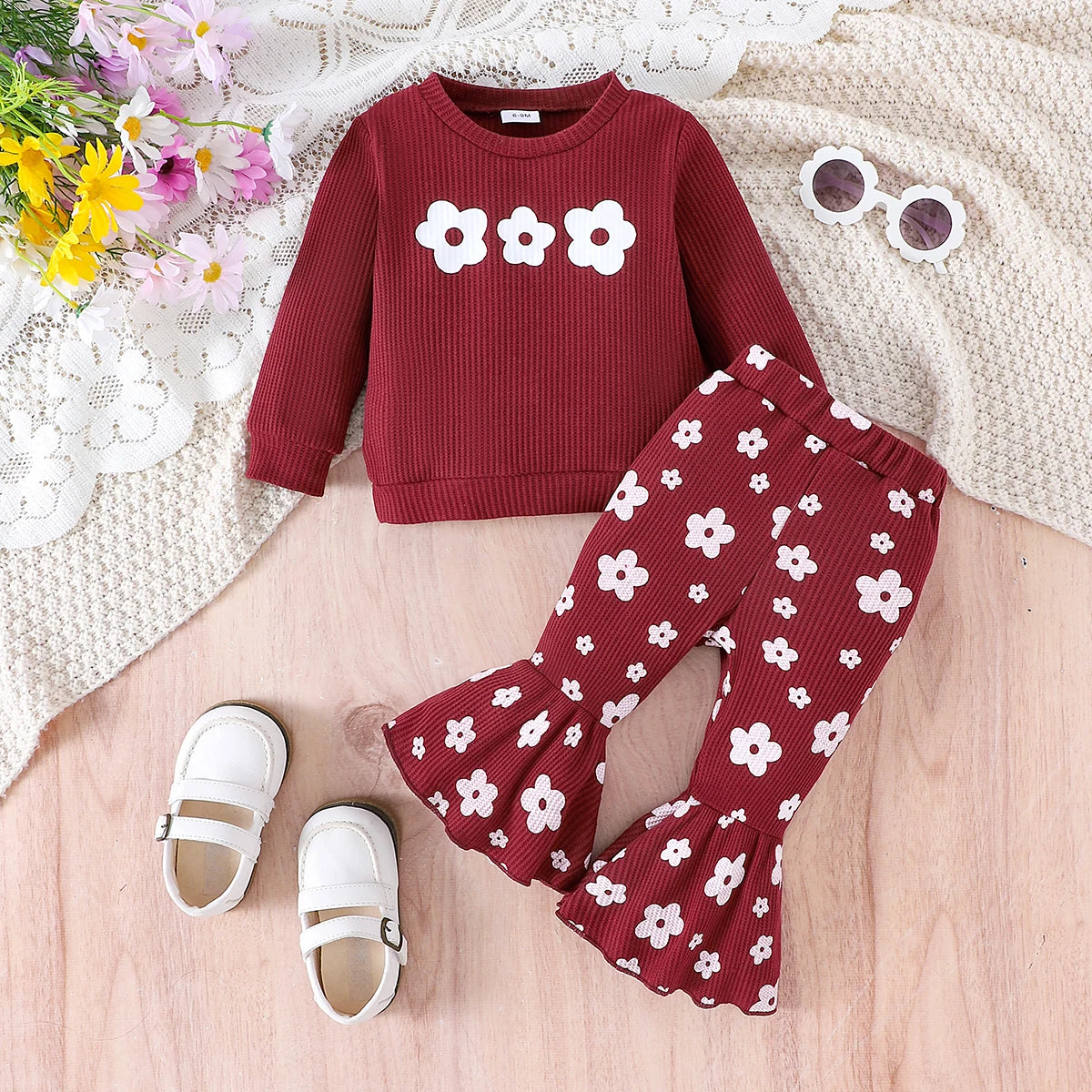 Baby Girls' Printed Top & Pants Set