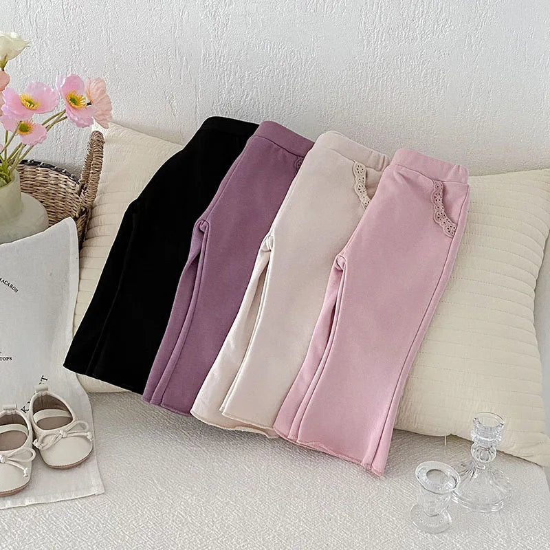 Baby Girls' Lace Bell-Bottom Pants