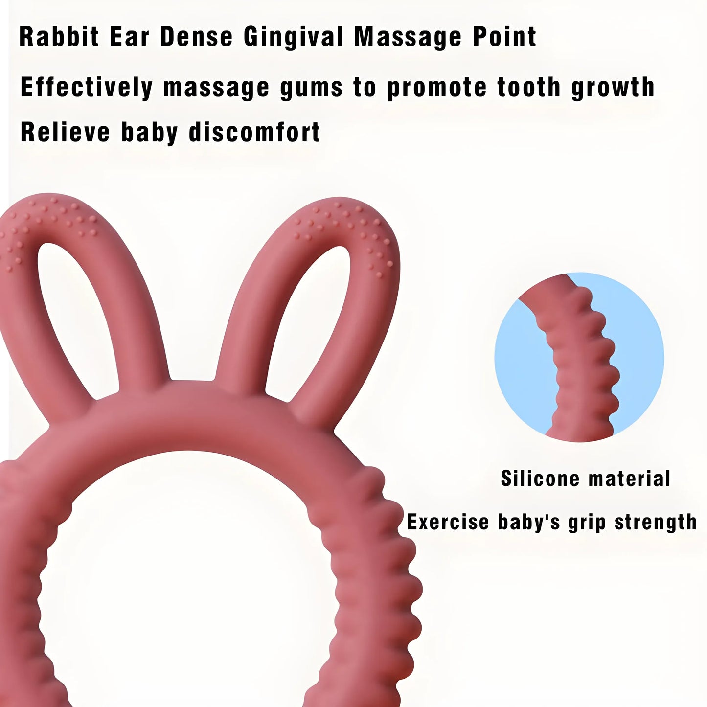Happy Bunny Silicone Teether