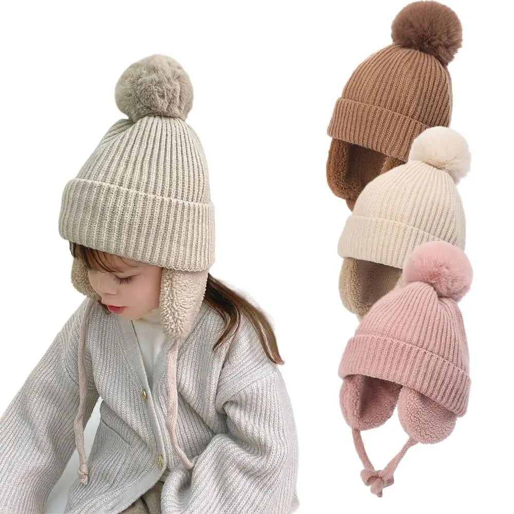 Winter Baby Pompom Beanie Hat
