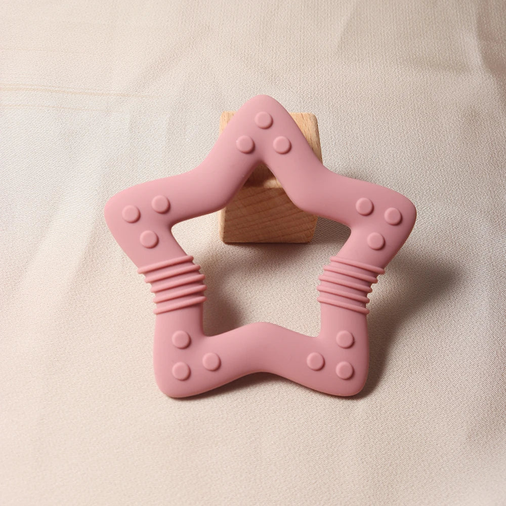 Star Heart Silicone Teether