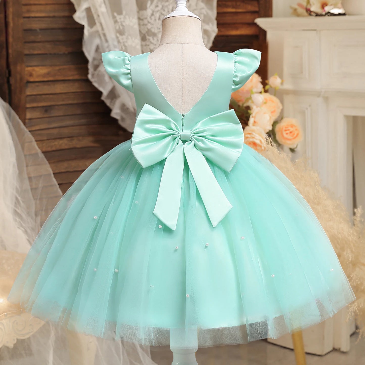 Elegant Beaded Princess Dress