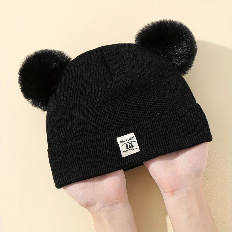 Stylish Baby Knitted Pom-Pom Beanie