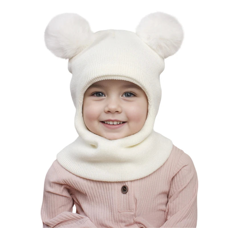 Pompom Baby Winter Hat & Scarf