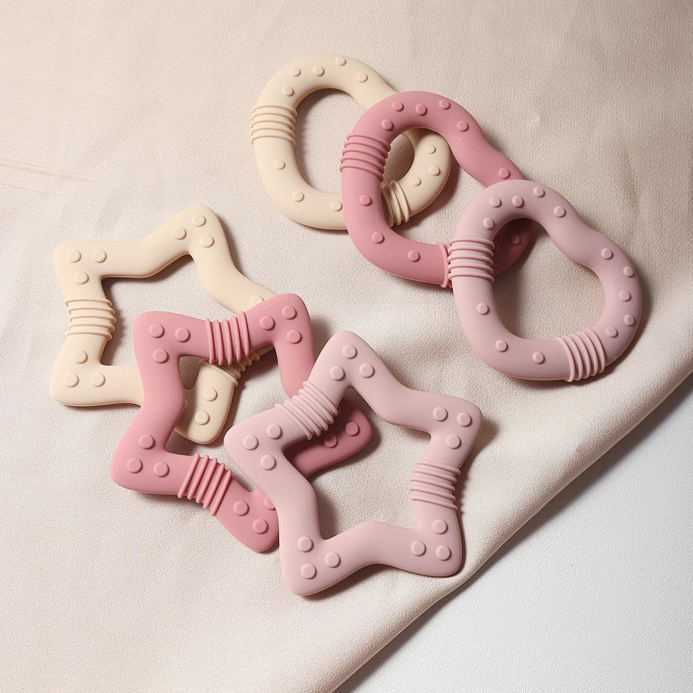 Star Heart Silicone Teether