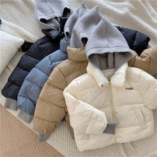 Winter Patchwork Hooded Jacket