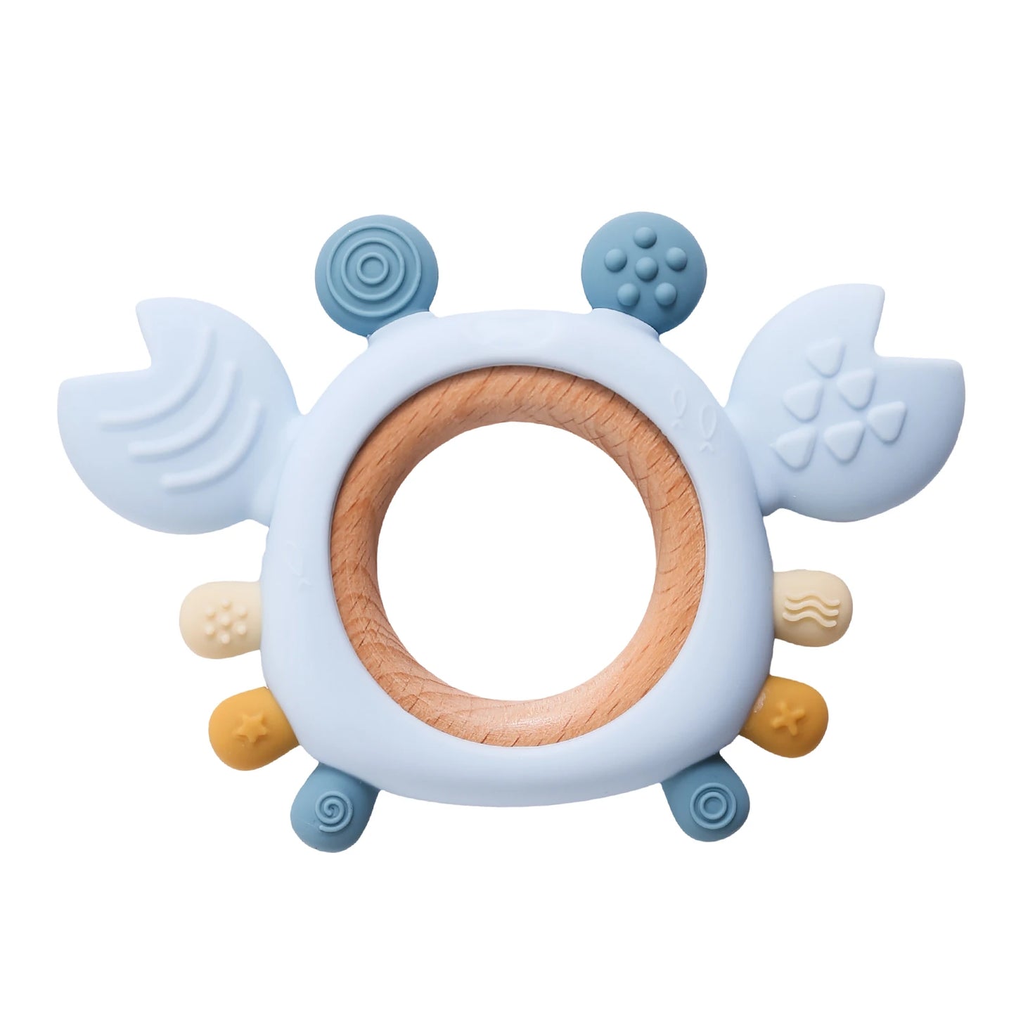 Crabby Cuddle Silicone & Wood Teether