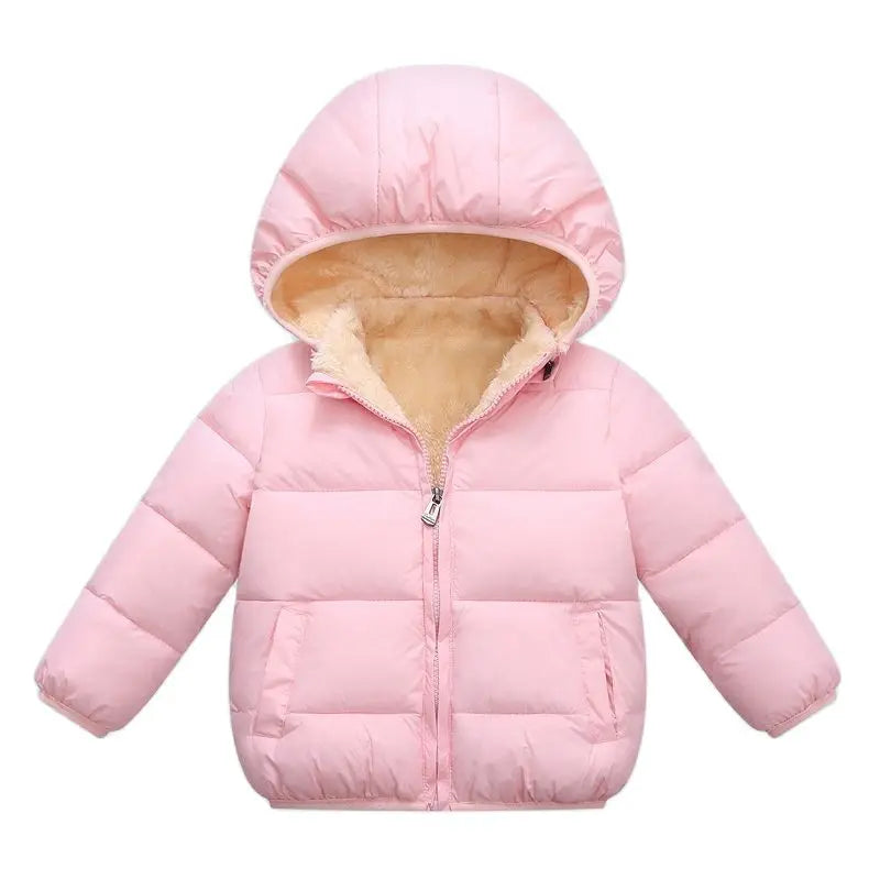 Kids' Winter Fur Hooded Jacket