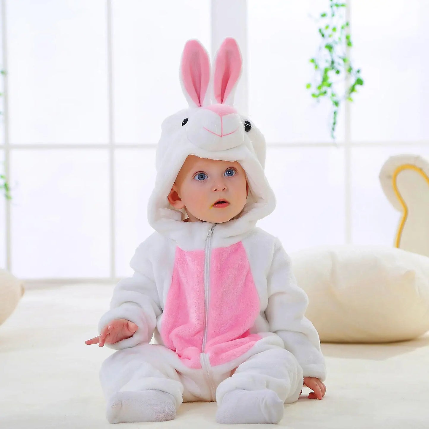 Baby Winter Hooded Romper Pajamas