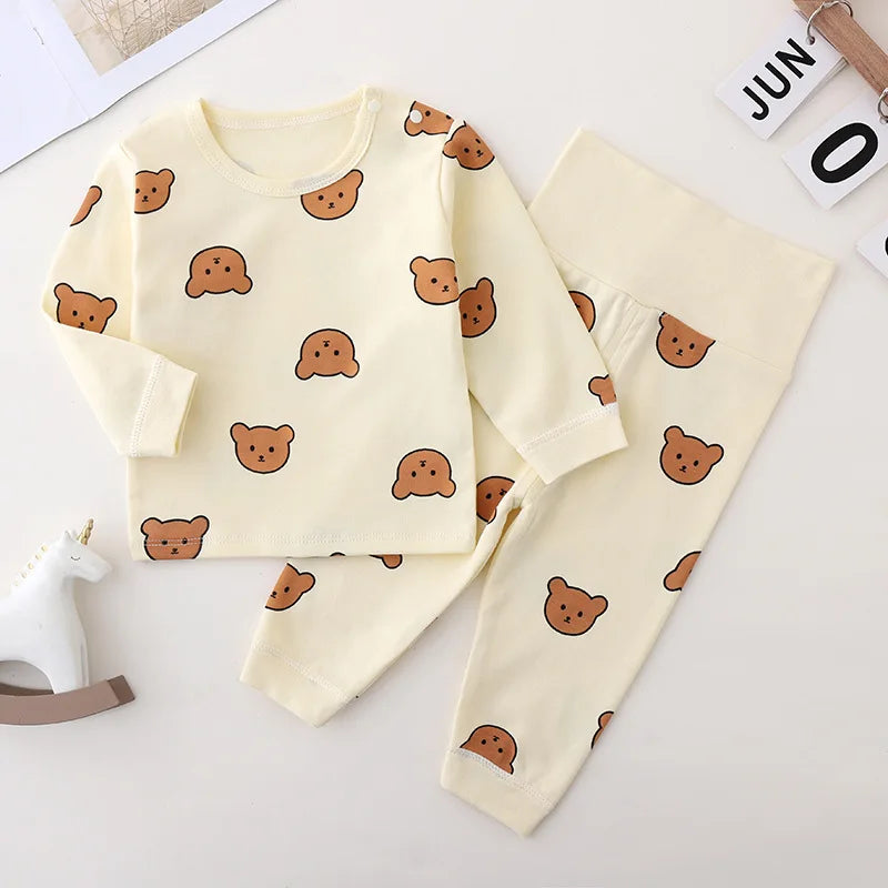 0-3Y Unisex High Waist Baby Pajama Suit