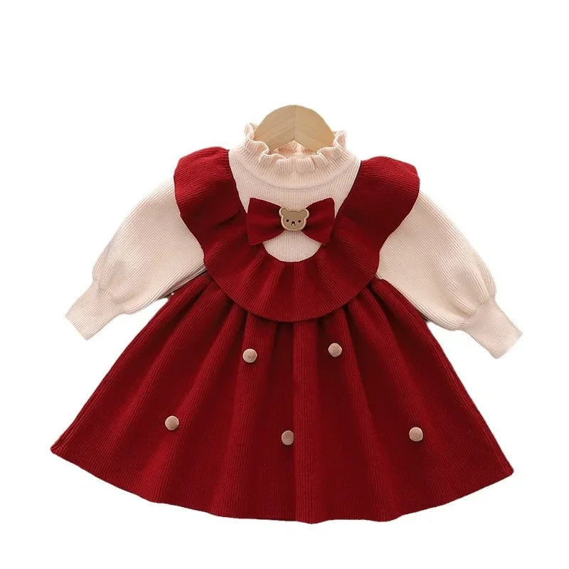 Baby Girl Christmas Dress – Knitted Lace