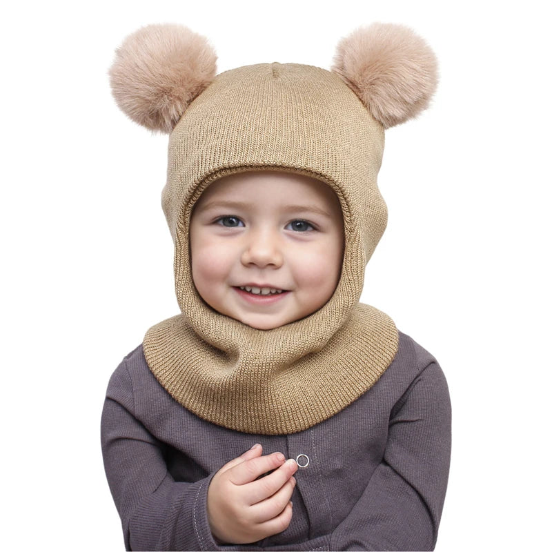 Pompom Baby Winter Hat & Scarf