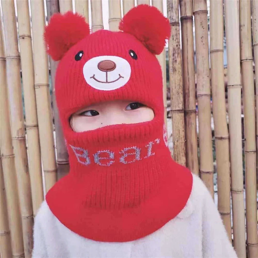 Cute Bear Winter Hat & Neck Warmer