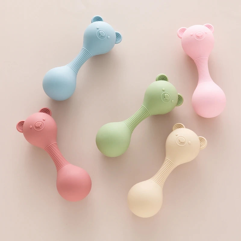 Bear Beat Silicone Teether Rattle