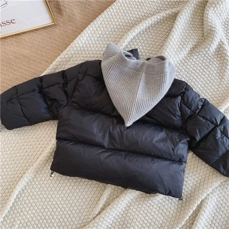 Winter Patchwork Hooded Jacket
