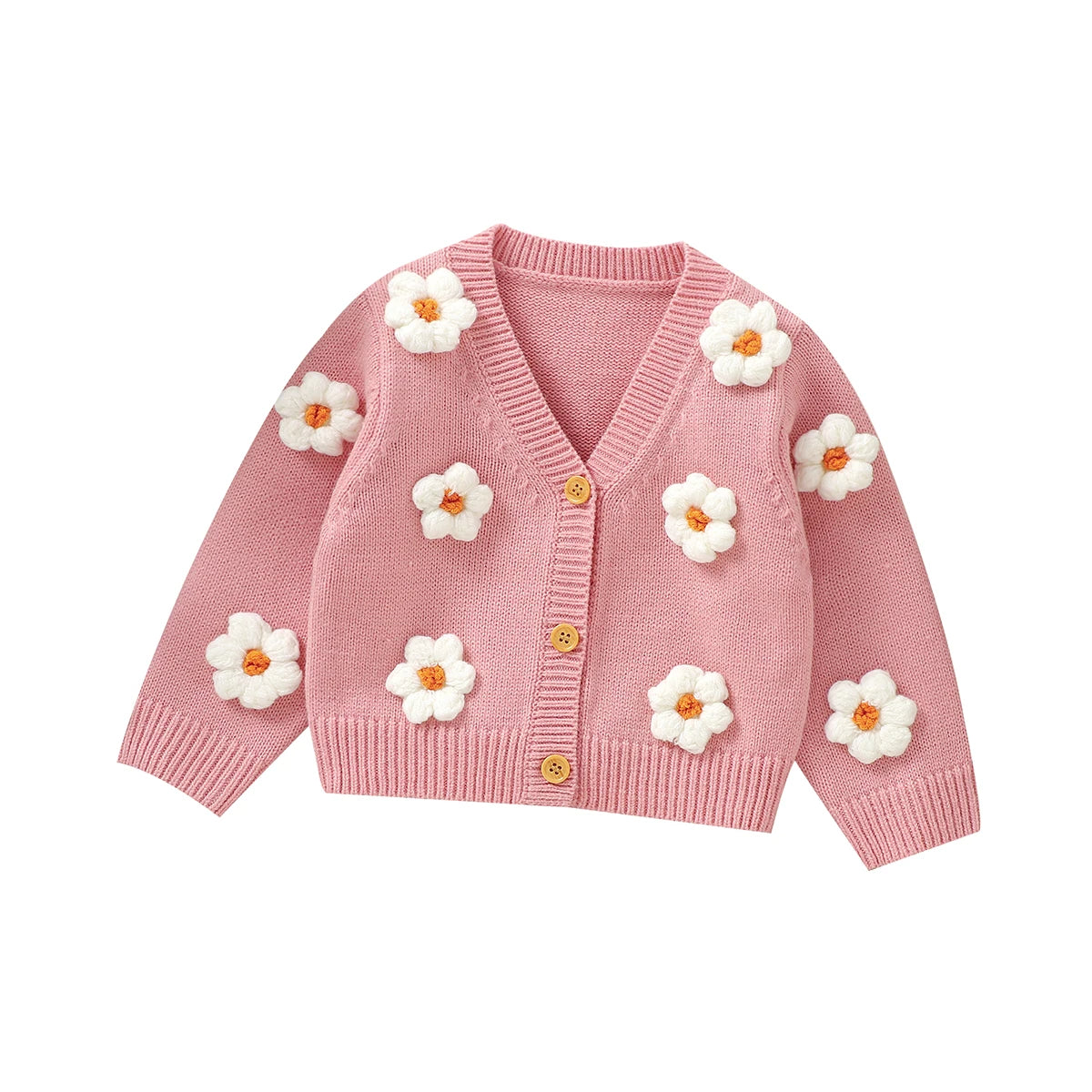 Sweet Long-Sleeve Baby Cardigan for Newborns
