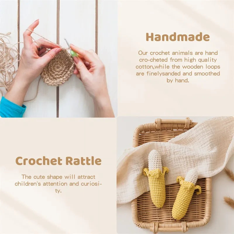 Lemo Tune Crochet Rattle Teether