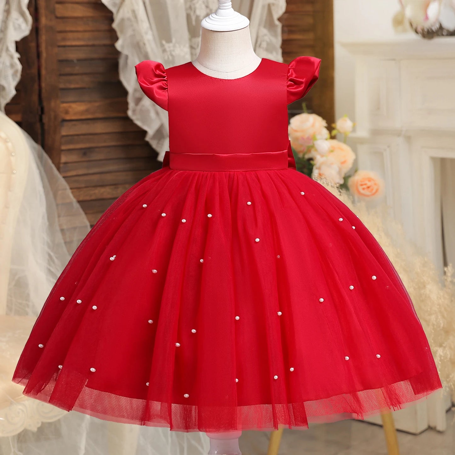 Elegant Beaded Princess Dress