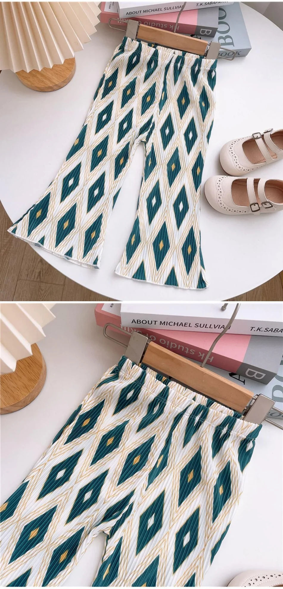 Girls' Floral Polka Dot Flared Pants