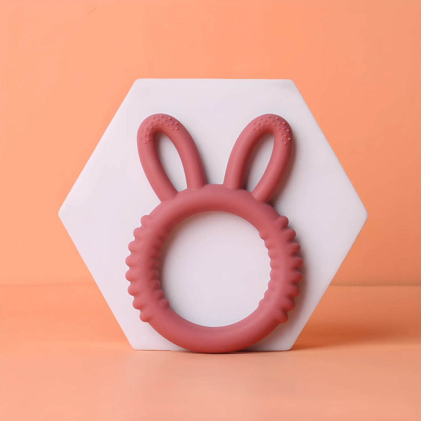 Happy Bunny Silicone Teether