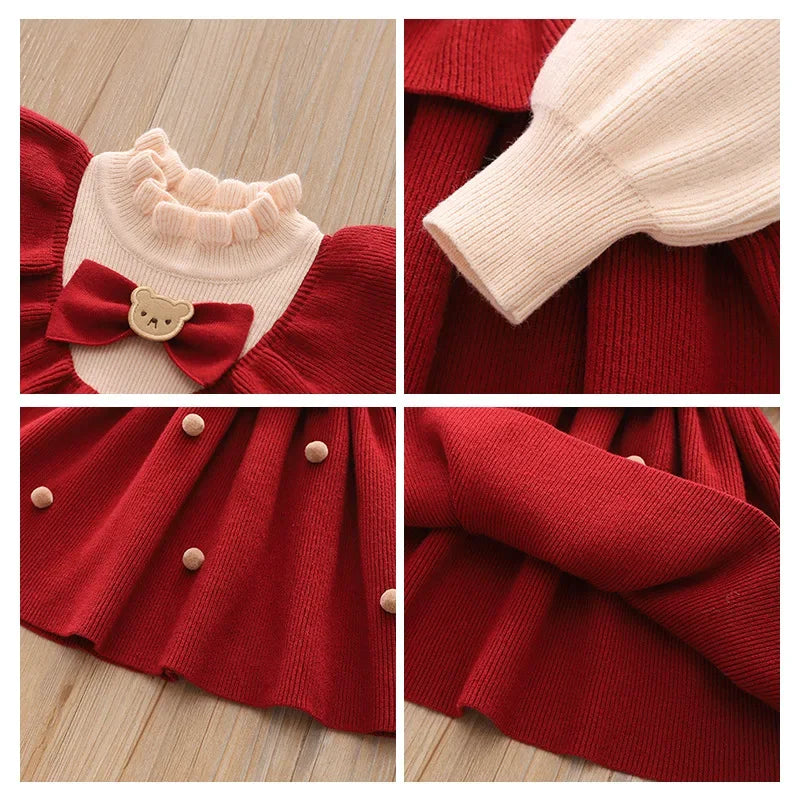 Baby Girl Christmas Dress – Knitted Lace