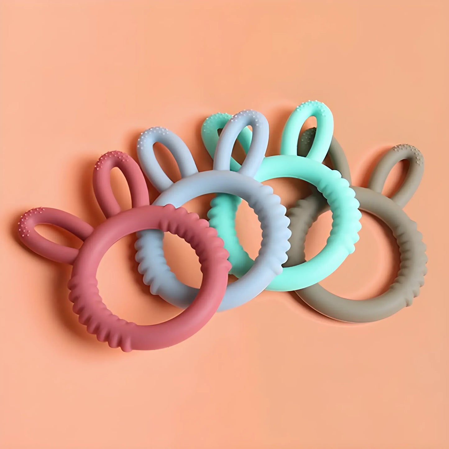 Happy Bunny Silicone Teether