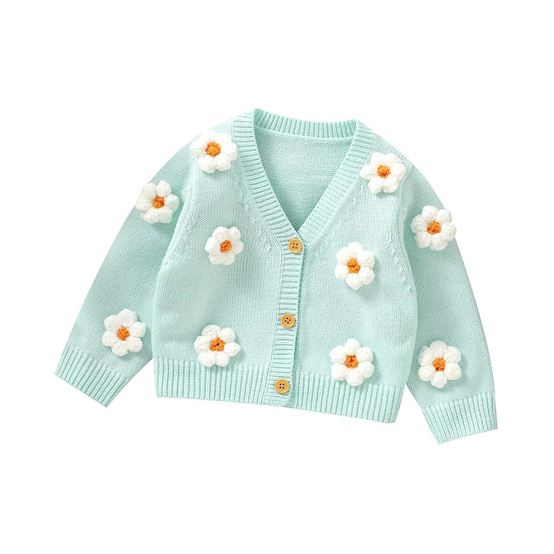 Sweet Long-Sleeve Baby Cardigan for Newborns