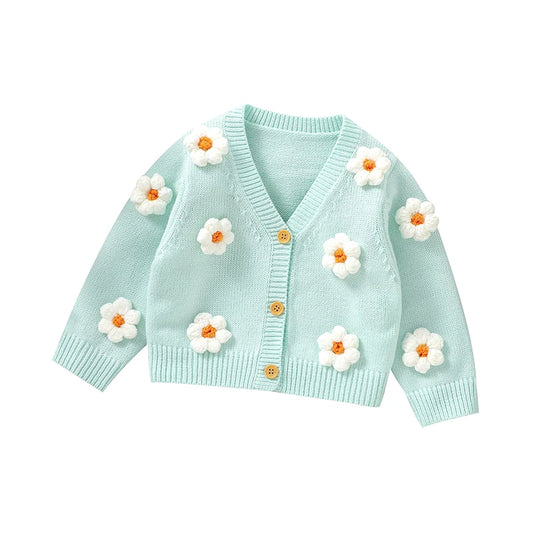 Sweet Long-Sleeve Baby Cardigan for Newborns