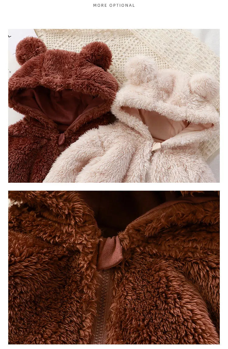Adorable Bear-Shaped Baby Hoodie Romper