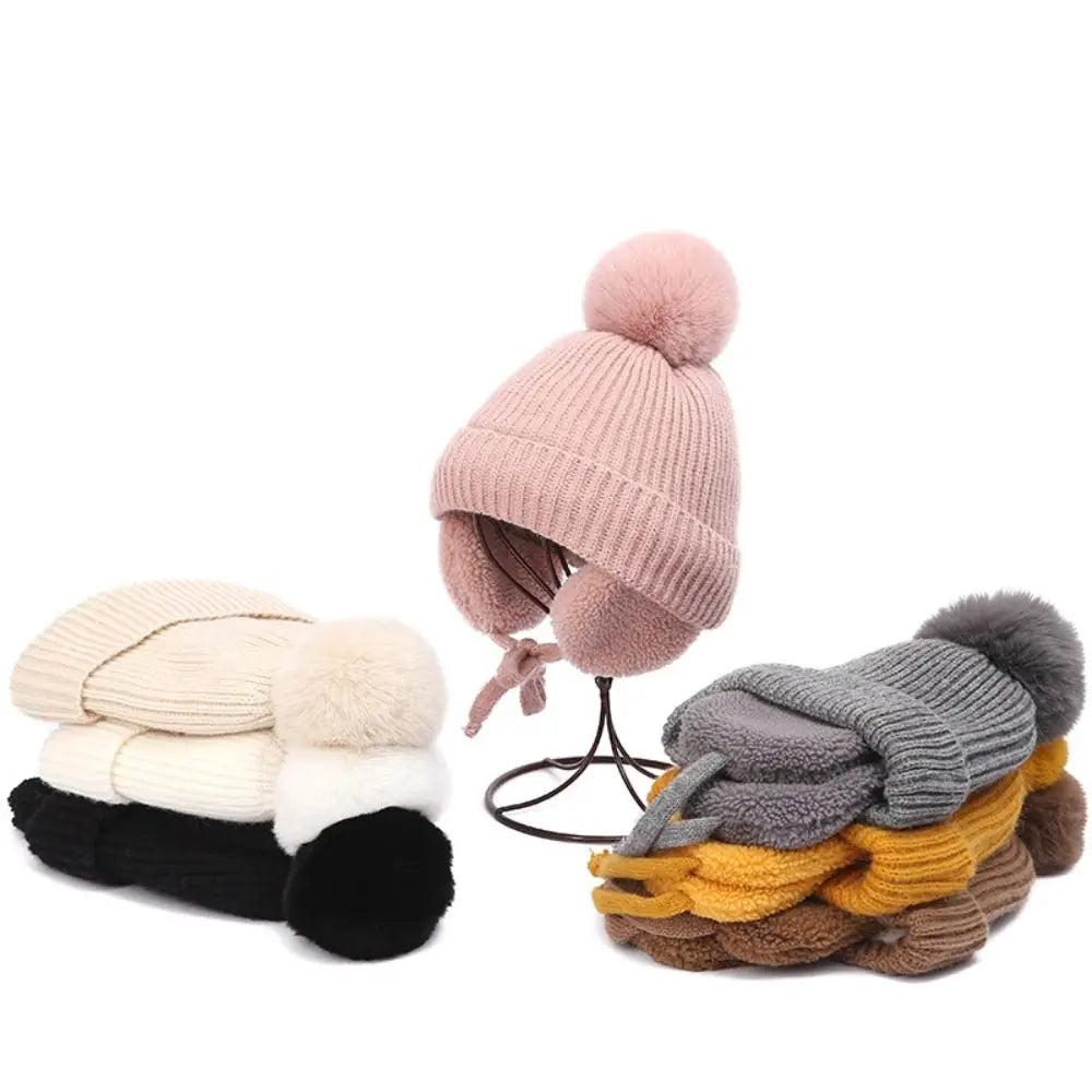 Winter Baby Pompom Beanie Hat