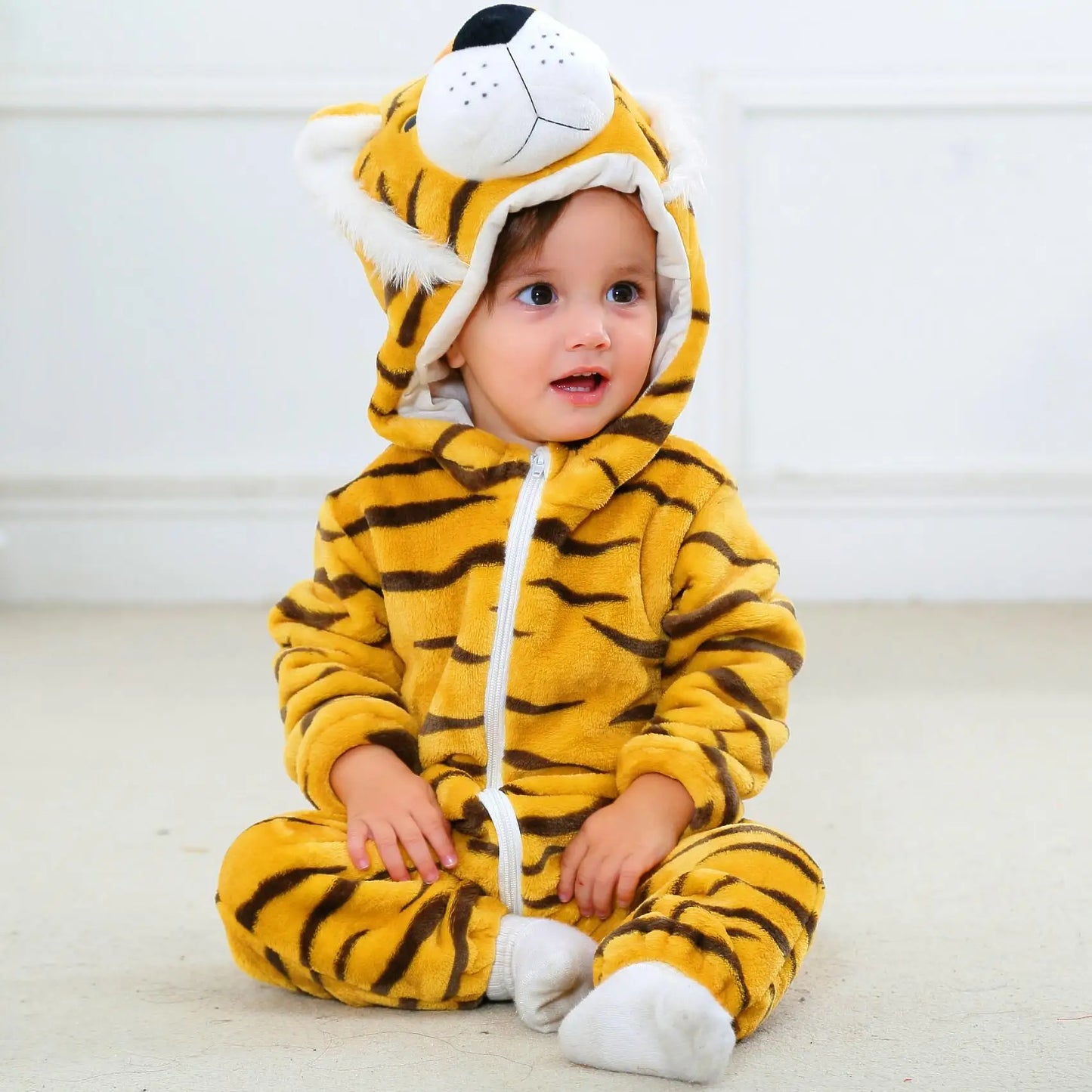 Baby Winter Hooded Romper Pajamas