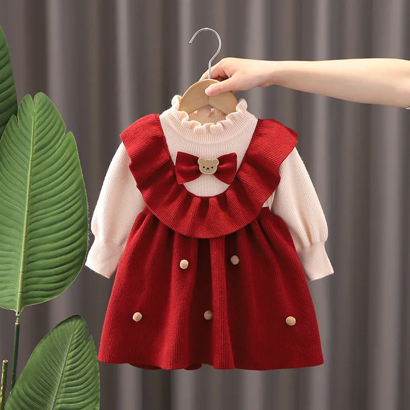 Baby Girl Christmas Dress – Knitted Lace